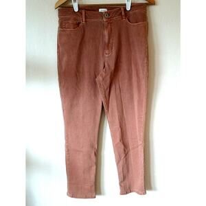 J. Jill Denim High Rise Cropped Jeans Dusty Rose Color Size 10